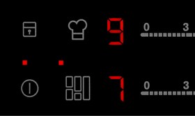 Närbild på en hälls digitala sifferdisplay
